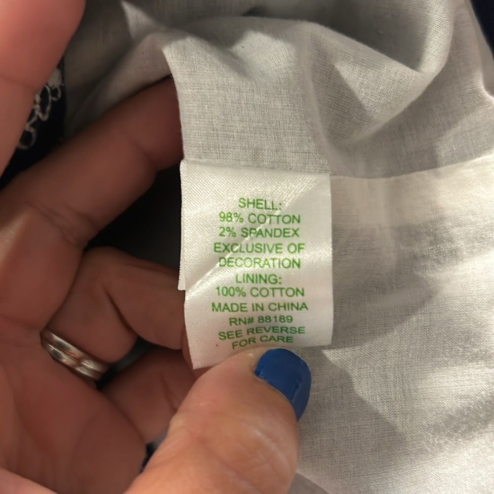 Lilly Pulitzer Honeycomb Home Pique Strapless Embroidered Bowen Dress Size 2 - Picture 11 of 12